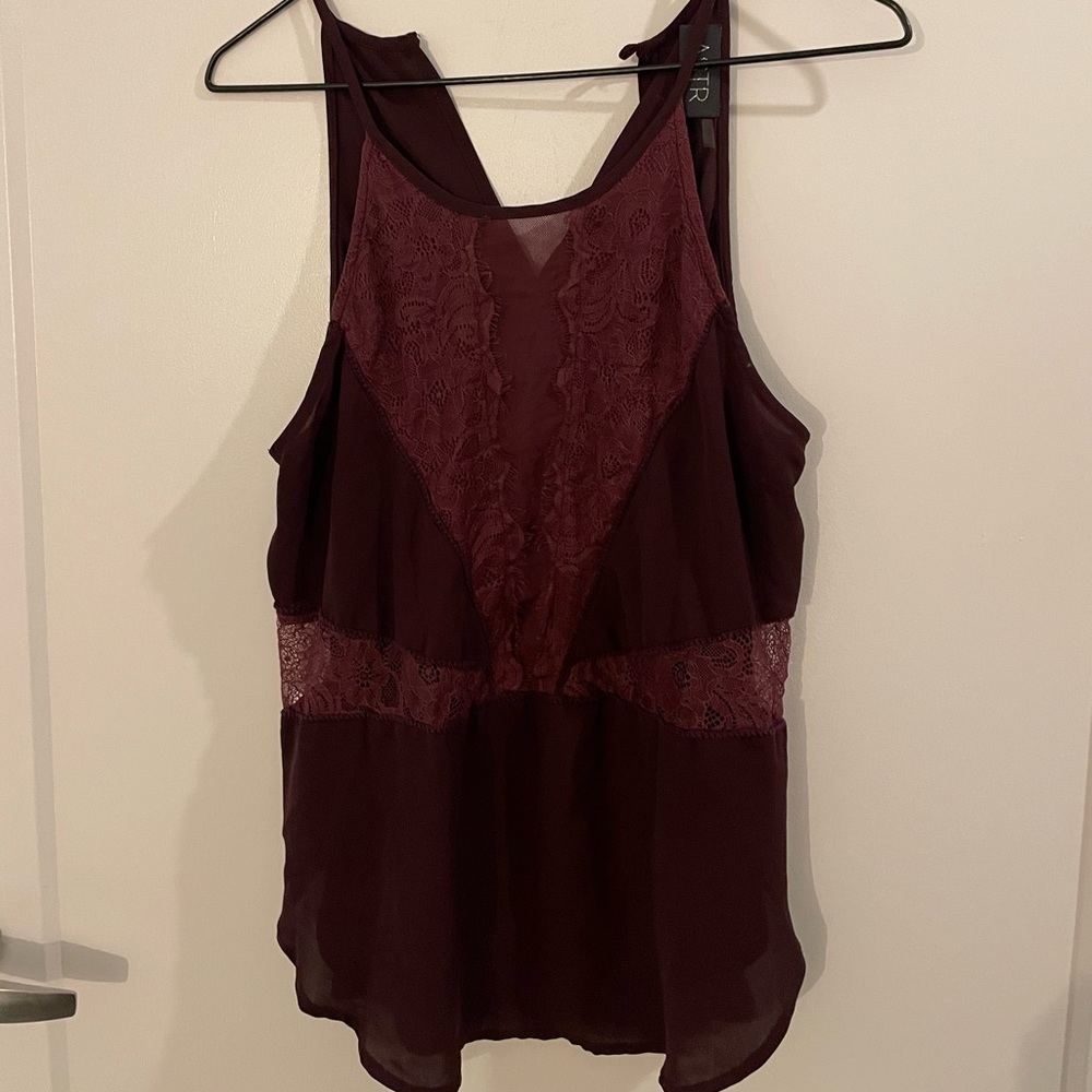 ASTR Burgundy Tank Blouse